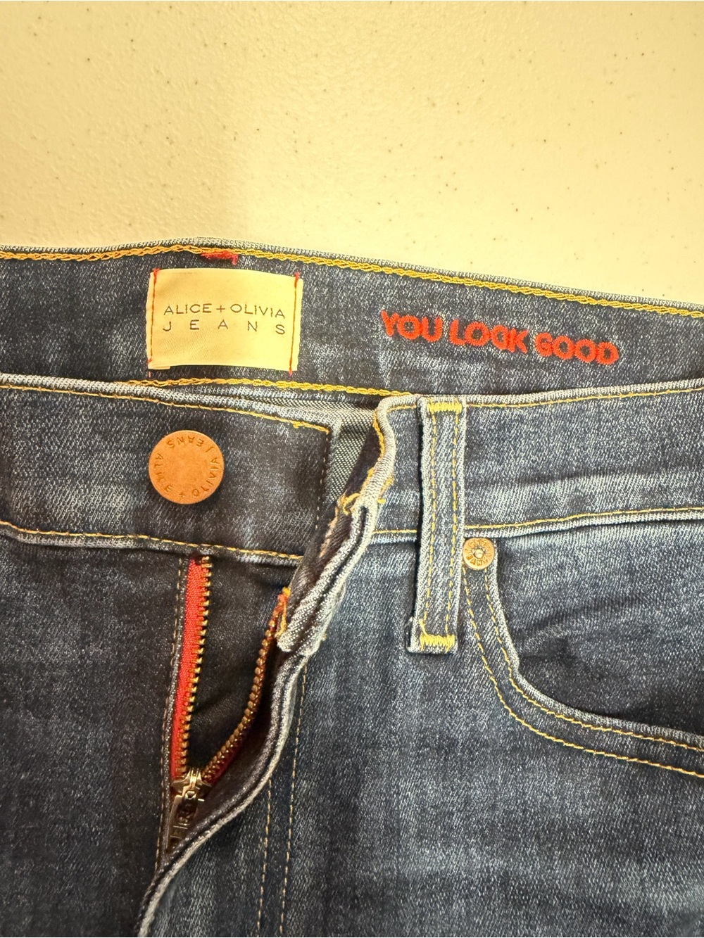 Alice + Olivia Good High Rise Skinny Jeans 31 Soho Blues Stretch Made USA
B328